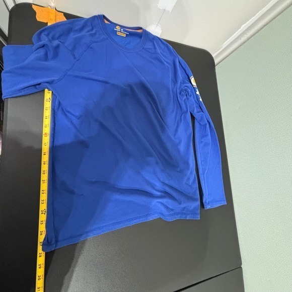 Carhartt Force Relaxed Fit Long Sleeve T Shirt Blue Mens Size M - Picture 3 of 9